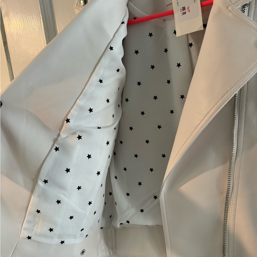 White Moto Blank NYC jacket. Never worn. Size S - Picture 6 of 8